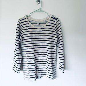 Motherhood Maternity Navy and White Striped Sweatshirt